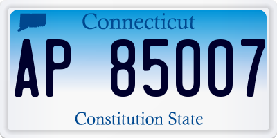 CT license plate AP85007
