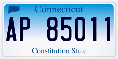 CT license plate AP85011