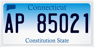 CT license plate AP85021