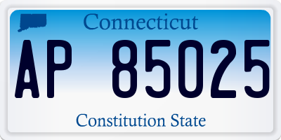 CT license plate AP85025