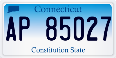 CT license plate AP85027