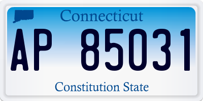 CT license plate AP85031