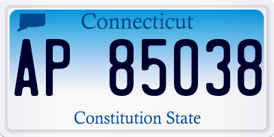 CT license plate AP85038