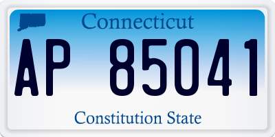 CT license plate AP85041