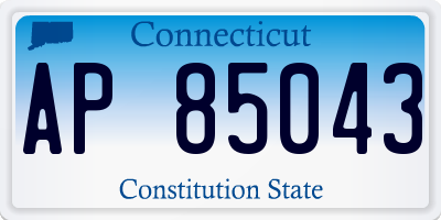 CT license plate AP85043