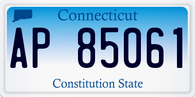 CT license plate AP85061