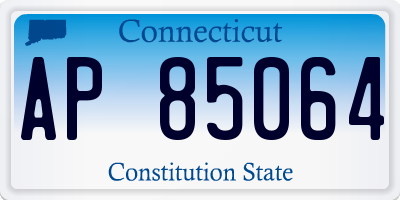 CT license plate AP85064