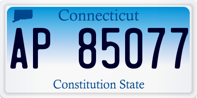 CT license plate AP85077