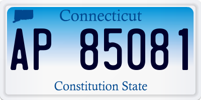 CT license plate AP85081