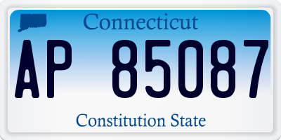 CT license plate AP85087