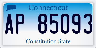 CT license plate AP85093