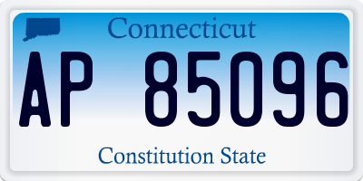 CT license plate AP85096