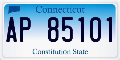 CT license plate AP85101