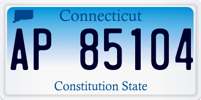 CT license plate AP85104