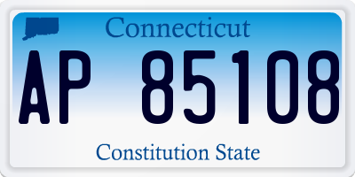 CT license plate AP85108