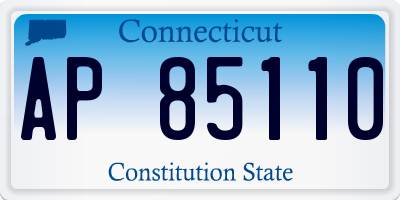 CT license plate AP85110