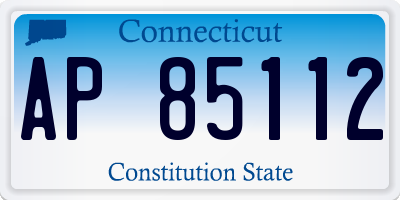 CT license plate AP85112