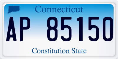 CT license plate AP85150