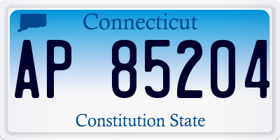 CT license plate AP85204