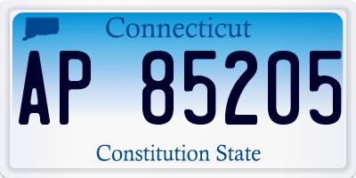 CT license plate AP85205