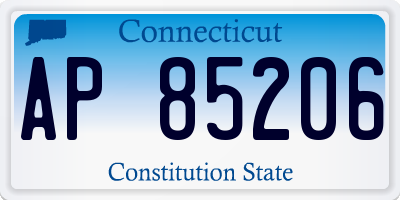 CT license plate AP85206