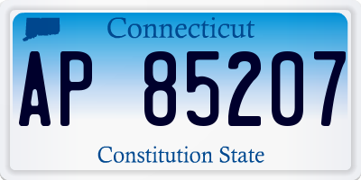 CT license plate AP85207