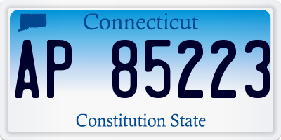 CT license plate AP85223