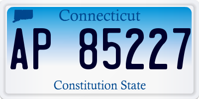 CT license plate AP85227