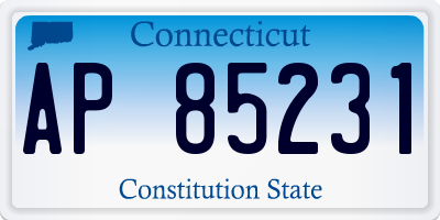 CT license plate AP85231