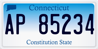 CT license plate AP85234