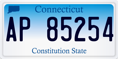 CT license plate AP85254