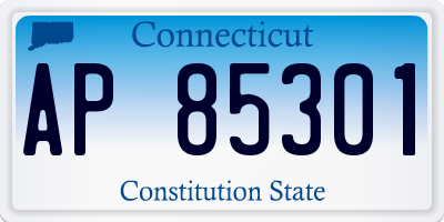CT license plate AP85301