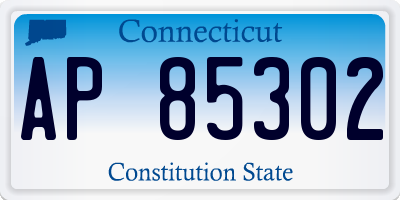CT license plate AP85302