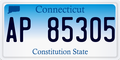 CT license plate AP85305