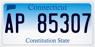 CT license plate AP85307