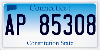 CT license plate AP85308