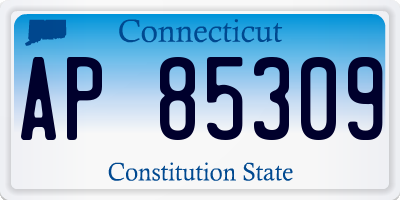 CT license plate AP85309