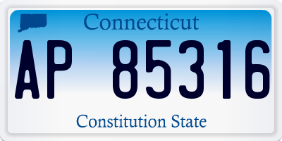 CT license plate AP85316