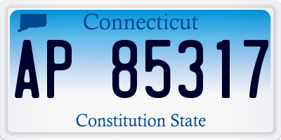 CT license plate AP85317