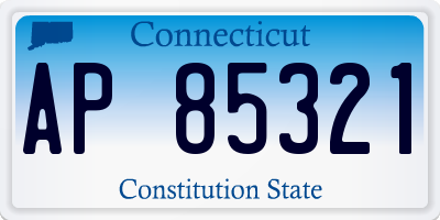 CT license plate AP85321