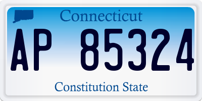 CT license plate AP85324