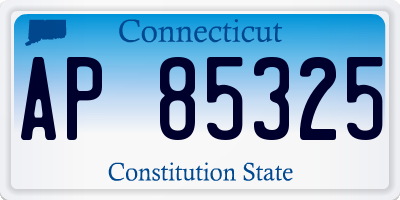 CT license plate AP85325