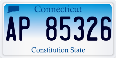 CT license plate AP85326