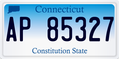 CT license plate AP85327