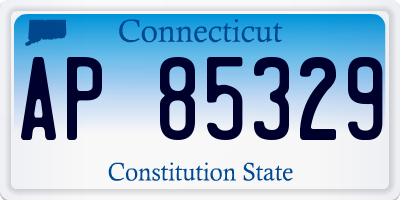 CT license plate AP85329