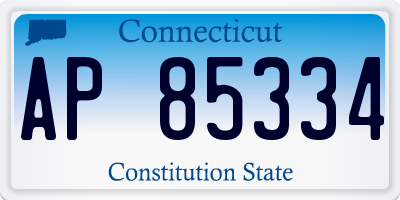 CT license plate AP85334