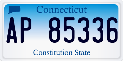 CT license plate AP85336