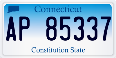 CT license plate AP85337