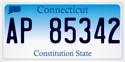 CT license plate AP85342