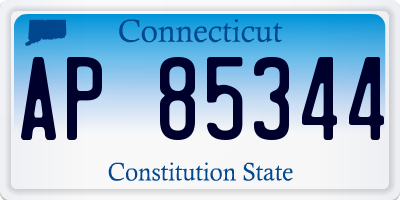 CT license plate AP85344
